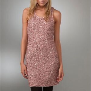 alice + olivia dusty pink sequin dress Size XS